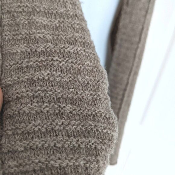 Gap wool blend cascade knit open front lagenlook vest neutral tone Small C1 - Picture 8 of 9